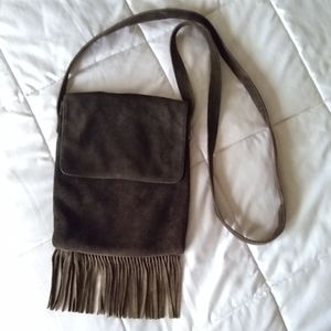INDEED Suede Leather Messenger Bag